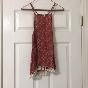 Red Boho Tank